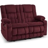 image:imageMCombo 807 W 3 Seater Power Reclining Sofa with Heat and Vibration Massage Zero Gravity Recliner Sofa Couch for Living Room Fabric 6316M3 Burgundy 3SeaterBurgundy