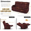 image:imageMCombo 807 W 3 Seater Power Reclining Sofa with Heat and Vibration Massage Zero Gravity Recliner Sofa Couch for Living Room Fabric 6316M3 Burgundy 3SeaterBurgundy