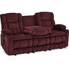 image:imageMCombo 807 W 3 Seater Power Reclining Sofa with Heat and Vibration Massage Zero Gravity Recliner Sofa Couch for Living Room Fabric 6316M3 Burgundy 3SeaterBurgundy