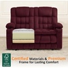 image:imageMCombo 807 W 3 Seater Power Reclining Sofa with Heat and Vibration Massage Zero Gravity Recliner Sofa Couch for Living Room Fabric 6316M3 Burgundy 3SeaterBurgundy