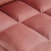 image:imageMCombo Accent Chair with Ottoman Set Modern Armless Chair for Living Room Bedroom Small Space 4013 HeatStamped Fabric Dark BrownPink