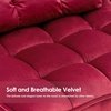 image:imageMCombo Accent Chair with Ottoman Set of 2 Modern Velvet Wingback Reading Chair with Lumbar Pillow Upholstered Lounge Armchair with Footrest for Living Room Bedroom Small Space 4079 2 Dark GreyBurgundy