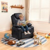 image:imageMCombo Big Kids Recliner for Ages 3 Child Reclining Chair Toddlers Recliner Sofa with Cup Holders Fabric CamouflageBlack