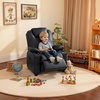 image:imageMCombo Big Kids Recliner for Ages 3 Child Reclining Chair Toddlers Recliner Sofa with Cup Holders Fabric CamouflageBlack