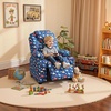 image:imageMCombo Big Kids Recliner for Ages 3 Child Reclining Chair Toddlers Recliner Sofa with Cup Holders Fabric CamouflageDinosaur