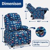 image:imageMCombo Big Kids Recliner for Ages 3 Child Reclining Chair Toddlers Recliner Sofa with Cup Holders Fabric CamouflageDinosaur