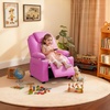image:imageMCombo Big Kids Recliner for Ages 3 Child Reclining Chair Toddlers Recliner Sofa with Cup Holders Fabric CamouflagePink