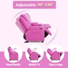 image:imageMCombo Big Kids Recliner for Ages 3 Child Reclining Chair Toddlers Recliner Sofa with Cup Holders Fabric CamouflagePink