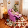 image:imageMCombo Big Kids Recliner for Ages 3 Child Reclining Chair Toddlers Recliner Sofa with Cup Holders Fabric CamouflagePink