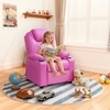 image:imageMCombo Big Kids Recliner for Ages 3 Child Reclining Chair Toddlers Recliner Sofa with Cup Holders Fabric CamouflagePink