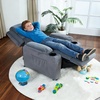 image:imageMCombo Bigger Kids Recliner for Ages 5 Teens Recliner with iPad Stand Child Reclining Chair with Cup Holders CamouflageDark Grey