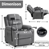 image:imageMCombo Bigger Kids Recliner for Ages 5 Teens Recliner with iPad Stand Child Reclining Chair with Cup Holders CamouflageDark Grey