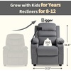image:imageMCombo Bigger Kids Recliner for Ages 5 Teens Recliner with iPad Stand Child Reclining Chair with Cup Holders CamouflageDark Grey
