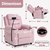 image:imageMCombo Bigger Kids Recliner for Ages 5 Teens Recliner with iPad Stand Child Reclining Chair with Cup Holders CamouflagePink