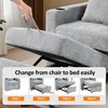 image:imageMCombo Convertible Sleeper Chair Bed 3in1 Folding Sofa Chair with Adjustable Backrest PullOut Bed with USB Port Cup Holders Linen Fabric for Small Spaces Living Room Guest Room Office VN6001
