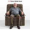 image:imageMCombo Dual Motor Power Lift Recliner Chair for Elderly Lay Flat Lift Chair with Dual Heating and Massage Extra Wide Lift Recliner for Big and Tall Fabric R7070 BrownCoffee