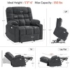 image:imageMCombo Dual Motor Power Lift Recliner Chair for Elderly Lay Flat Lift Chair with Dual Heating and Massage Extra Wide Lift Recliner for Big and Tall Fabric R7070 BrownDark Grey