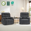 image:imageMCombo Dual Motor Power Lift Recliner Chair for Elderly Lay Flat Lift Chair with Dual Heating and Massage Extra Wide Lift Recliner for Big and Tall Fabric R7070 BrownDark Grey