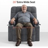 image:imageMCombo Dual Motor Power Lift Recliner Chair for Elderly Lay Flat Lift Chair with Dual Heating and Massage Extra Wide Lift Recliner for Big and Tall Fabric R7070 BrownDark Grey
