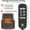 image:imageMCombo Dual Motor Power Lift Recliner Chair for Elderly Lay Flat Lift Chair with Dual Heating and Massage Extra Wide Lift Recliner for Big and Tall Fabric R7070 BrownCoffee