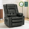 image:imageMCombo Dual Motor Power Lift Recliner Chair for Elderly Lay Flat Lift Chair with Heat and Massage Cup Holders USB Ports Faux Leather 7890 Cream White MediumGrey