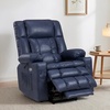image:imageMCombo Dual Motor Power Lift Recliner Chair for Elderly Lay Flat Lift Chair with Heat and Massage Cup Holders USB Ports Faux Leather 7890 Cream White MediumBlue