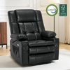image:imageMCombo Dual Motor Power Lift Recliner Chair for Elderly Lay Flat Lift Chair with Heat and Massage Cup Holders USB Ports Faux Leather 7890 Cream White MediumBlack