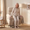 image:imageMCombo Dual Motor Power Lift Recliner Chair with Massage and Heat for Elderly USB Ports Lay Flat Fabric 7666 BeigeBeige