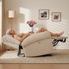 image:imageMCombo Dual Motor Power Lift Recliner Chair with Massage and Heat for Elderly USB Ports Lay Flat Fabric 7666 BeigeBeige