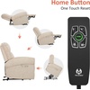 image:imageMCombo Dual Motor Power Lift Recliner Chair with Massage and Heat for Elderly USB Ports Lay Flat Fabric 7666 BeigeBeige