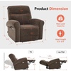 image:imageMCombo Dual Motor Power Lift Recliner Chair with Massage and Heat for Elderly USB Ports Lay Flat Fabric 7666 BeigeDark Brown