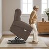 image:imageMCombo Dual Motor Power Lift Recliner Chair with Massage and Heat for Elderly USB Ports Lay Flat Fabric 7666 BeigeDark Brown