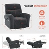 image:imageMCombo Dual Motor Power Lift Recliner Chair with Massage and Heat for Elderly USB Ports Lay Flat Fabric 7666 BeigeDark Grey
