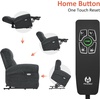 image:imageMCombo Dual Motor Power Lift Recliner Chair with Massage and Heat for Elderly USB Ports Lay Flat Fabric 7666 BeigeDark Grey
