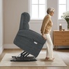 image:imageMCombo Dual Motor Power Lift Recliner Chair with Massage and Heat for Elderly USB Ports Lay Flat Fabric 7666 BeigeDark Grey