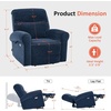 image:imageMCombo Dual Motor Power Lift Recliner Chair with Massage and Heat for Elderly USB Ports Lay Flat Fabric 7666 BeigeNavy Blue