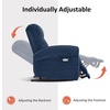 image:imageMCombo Dual Motor Power Lift Recliner Chair with Massage and Heat for Elderly USB Ports Lay Flat Fabric 7666 BeigeNavy Blue
