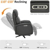 image:imageMCombo Dual Motor Power Recliner Chair for Adults Modern Faux Leather Electric Swivel Recliner with USB Charging Heavy Duty Adjustable Lounge Chair for Living Room amp Bedroom 4610 Grey