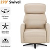 image:imageMCombo Dual Motor Power Recliner Chair for Adults Modern Faux Leather Electric Swivel Recliner with USB Charging Heavy Duty Adjustable Lounge Chair for Living Room amp Bedroom 4610 Beige