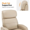 image:imageMCombo Dual Motor Power Recliner Chair for Adults Modern Faux Leather Electric Swivel Recliner with USB Charging Heavy Duty Adjustable Lounge Chair for Living Room amp Bedroom 4610 Beige
