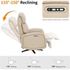 image:imageMCombo Dual Motor Power Recliner Chair for Adults Modern Faux Leather Electric Swivel Recliner with USB Charging Heavy Duty Adjustable Lounge Chair for Living Room amp Bedroom 4610 Beige