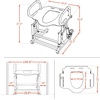 image:imageMCombo Electric Toilet Seat Lift with Padded Arms for Elderly and Disabled Power Toilet Incline Lift in Bathroom Support to 320lbs SEC212WMedium  Fully Assemble Needed