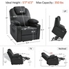 image:imageMCombo Extra Wide Power Lift Recliner Chair for Elderly Lift Chair with Heat and Massage for Big People USBampType C Ports Cup Holders Faux Leather R7045 Grey MediumWideBlack