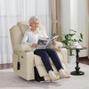 image:imageMCombo Extra Wide Power Lift Recliner Chair for Elderly Lift Chair with Heat and Massage for Big People USBampType C Ports Cup Holders Faux Leather R7045 Grey MediumWideCream White