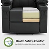 image:imageMCombo Extra Wide Power Lift Recliner Chair for Elderly Lift Chair with Heat and Massage for Big People USBampType C Ports Cup Holders Faux Leather R7045 Grey MediumWideBlack
