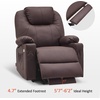 image:imageMCombo Extra Wide Power Lift Recliner Chair for Elderly Lift Chair with Heat and Massage for Big People USBampType C Ports Cup Holders Faux Leather R7045 Grey MediumWideLight Brown