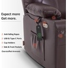 image:imageMCombo Extra Wide Power Lift Recliner Chair for Elderly Lift Chair with Heat and Massage for Big People USBampType C Ports Cup Holders Faux Leather R7045 Grey MediumWideDark Brown