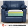 image:imageMCombo Extra Wide Power Lift Recliner Chair for Elderly Lift Chair with Heat and Massage for Big People USBampType C Ports Cup Holders Faux Leather R7045 Grey MediumWideBlue