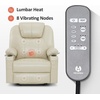 image:imageMCombo Extra Wide Power Lift Recliner Chair for Elderly Lift Chair with Heat and Massage for Big People USBampType C Ports Cup Holders Faux Leather R7045 Grey MediumWideCream White