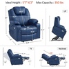 image:imageMCombo Extra Wide Power Lift Recliner Chair for Elderly Lift Chair with Heat and Massage for Big People USBampType C Ports Cup Holders Faux Leather R7045 Grey MediumWideBlue